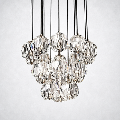 Meridian Crystal Cluster Chandelier 19"