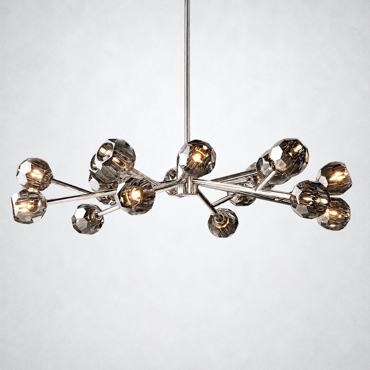 Meridian Smoke Crystal Chandelier 48"
