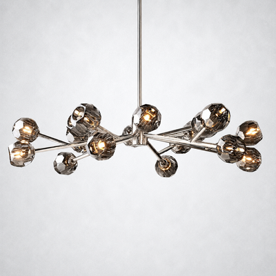 Meridian Smoke Crystal Chandelier 48"