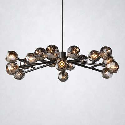 Meridian Smoke Crystal Chandelier 48"