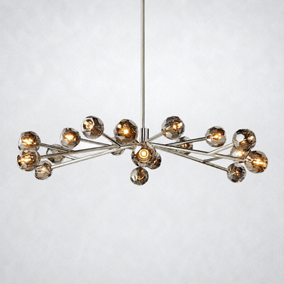 Meridian Smoke Crystal Chandelier 60"