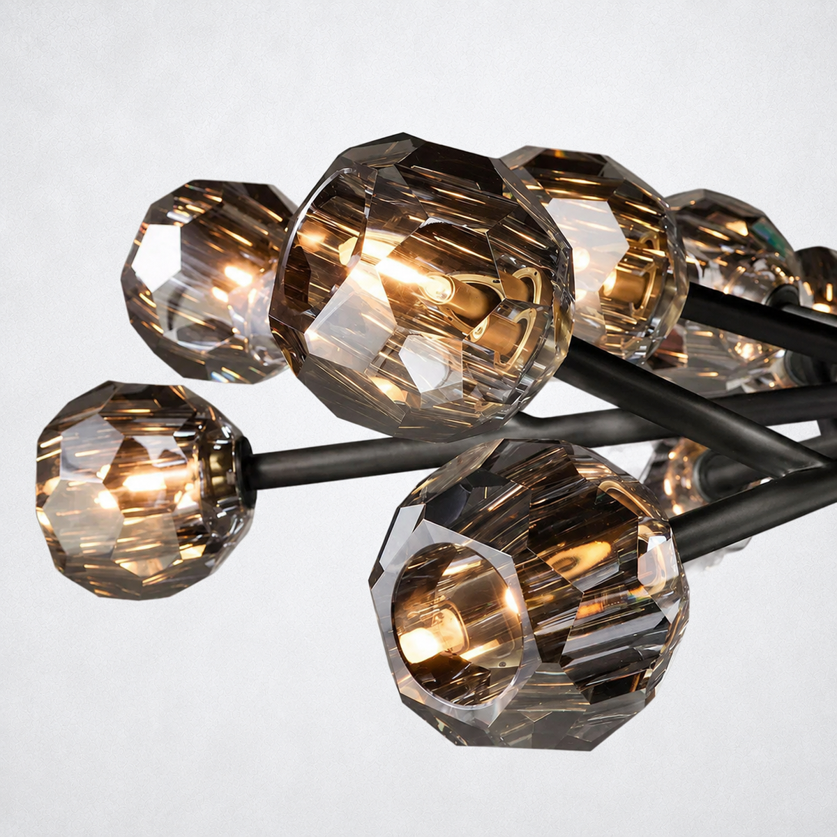 Meridian Smoke Crystal Chandelier 60"