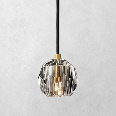 Meridian Clear Cristal  Glass Cord Pendant