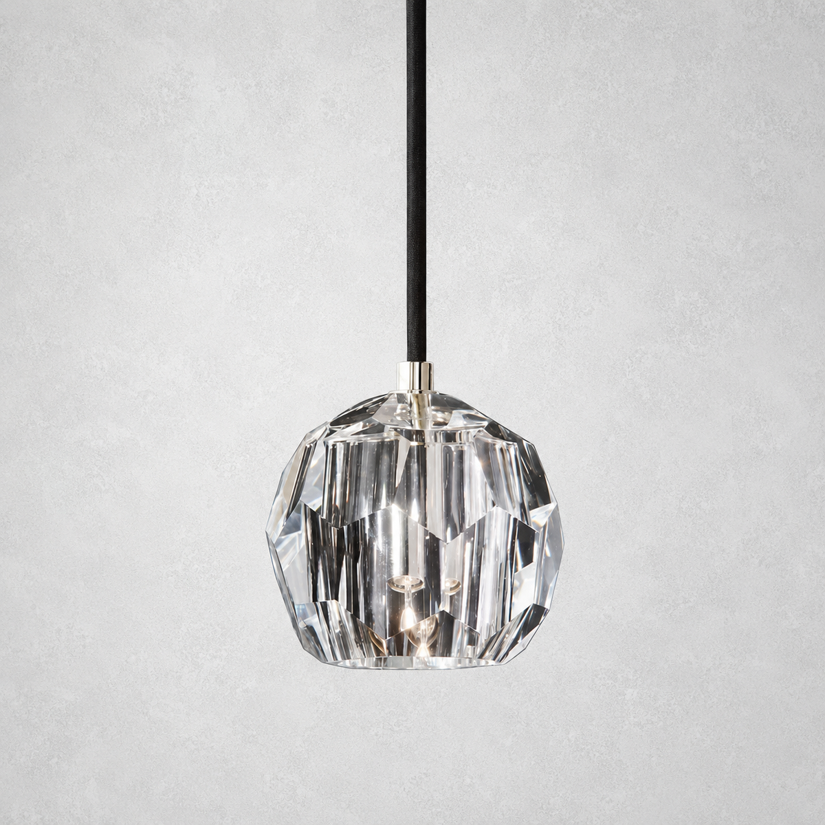 Meridian Clear Cristal  Glass Cord Pendant