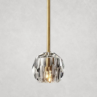 Meridian Clear Cristal  Glass Rod Pendant