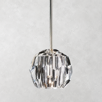 Meridian Clear Cristal  Glass Rod Pendant