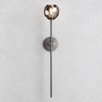 Meridian Smoke Crystal Grand Wall Sconce