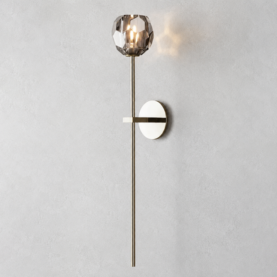 Meridian Smoke Crystal Grand Wall Sconce