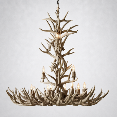 Moonlit Antler Chandelier 48"