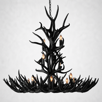 Moonlit Antler Chandelier 48"