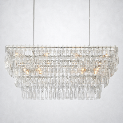 Riviera 3-Tier Rectangle Chandelier 60"