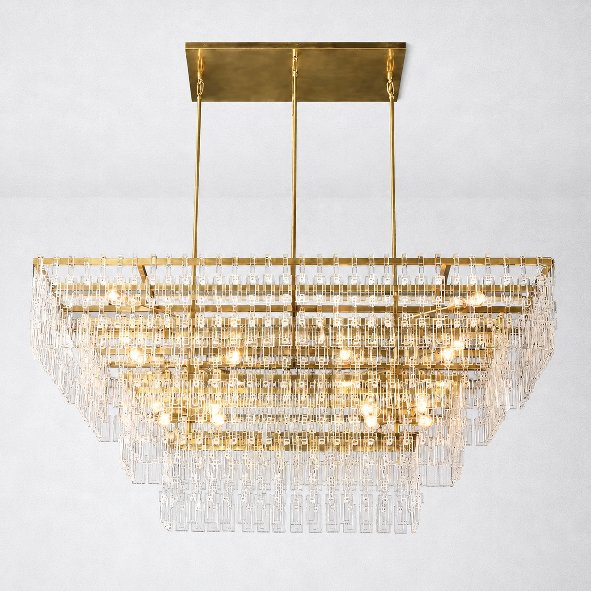 Riviera 4-Tier Rectangle Chandelier 72"