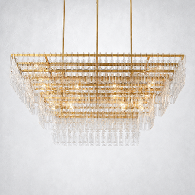 Riviera 4-Tier Rectangle Chandelier 72"