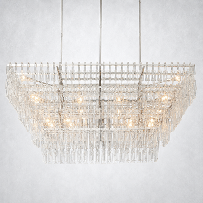 Riviera 4-Tier Rectangle Chandelier 72"