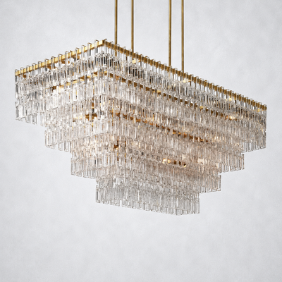 Riviera 4-Tier Rectangle Chandelier 72"