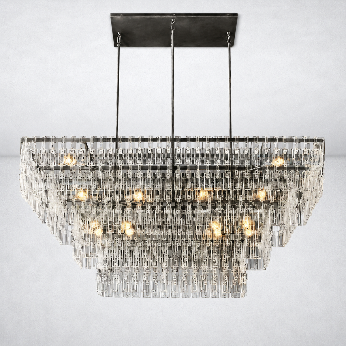 Riviera 4-Tier Rectangle Chandelier 72"