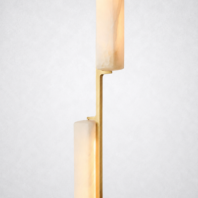 Sterling Alabaster Linear Chandelier 54"