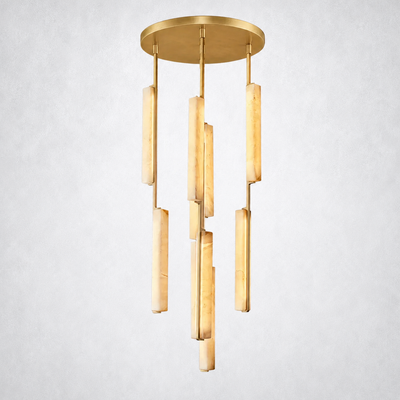 Sterling Alabaster Round Chandelier 24"