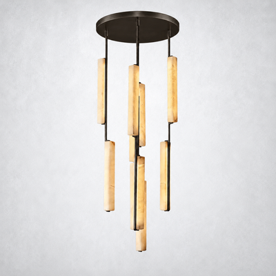 Sterling Alabaster Round Chandelier 24"