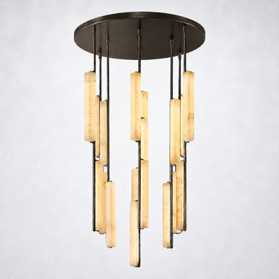 Sterling Alabaster Round Chandelier 40"