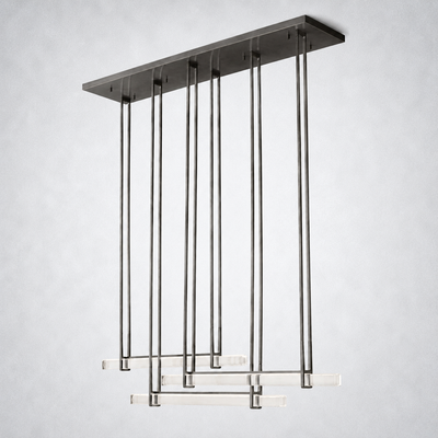 Sterling Triple Bar Linear Chandelier