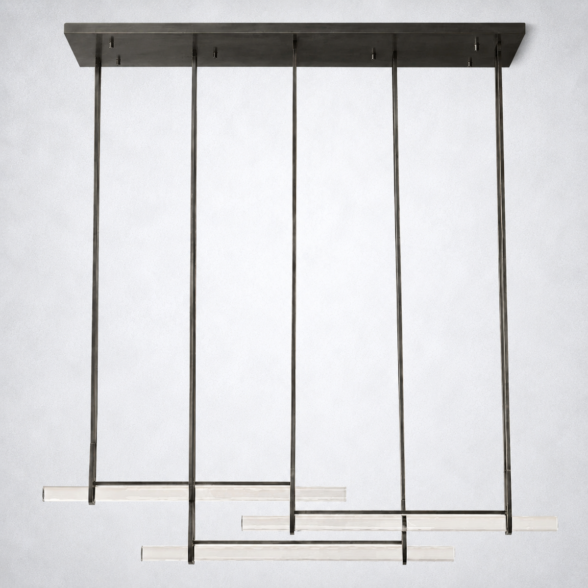 Sterling Triple Bar Linear Chandelier