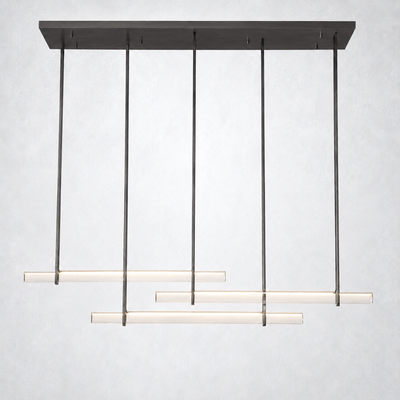 Sterling Triple Bar Linear Chandelier