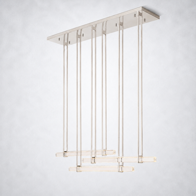 Sterling Triple Bar Linear Chandelier