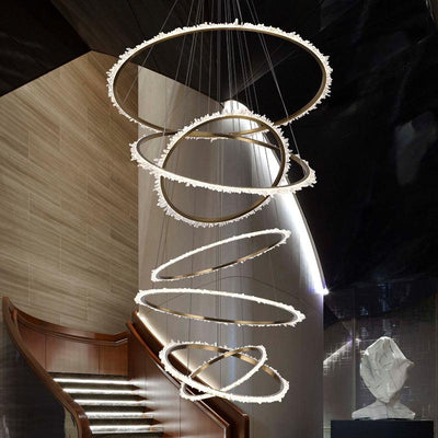 Savoy Crystal Cluster Multi Rings Chandelier