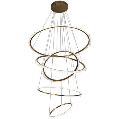 Savoy Crystal Cluster Multi Rings Chandelier
