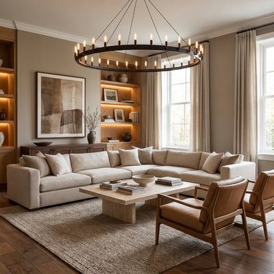 Cominv Round Chandelier 26", 38", 50", 63", 73"