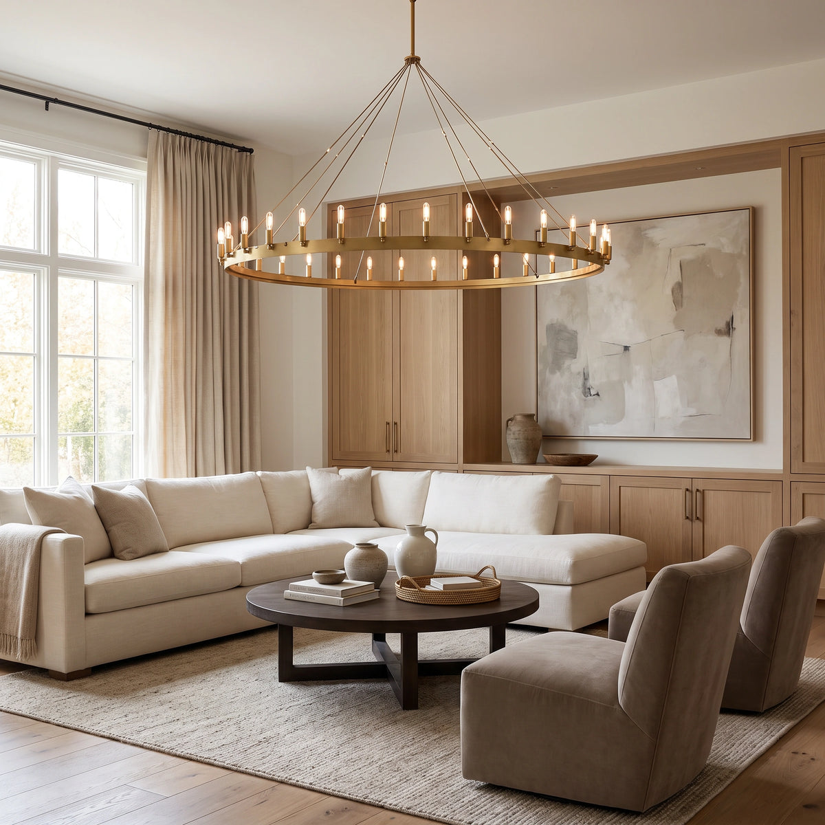 Cominv Round Chandelier 26", 38", 50", 63", 73"