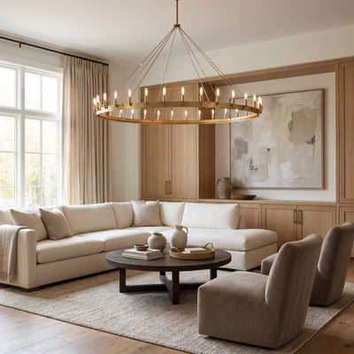 Cominv Round Chandelier 26", 38", 50", 63", 73"