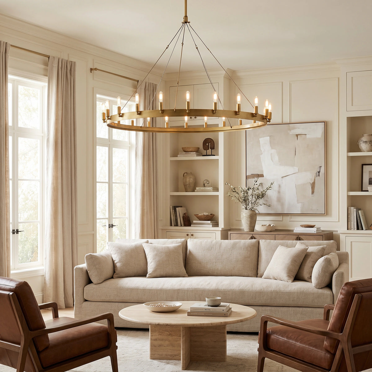 Cominv Round Chandelier 26", 38", 50", 63", 73"