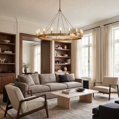 Cominv Round Chandelier 26", 38", 50", 63", 73"