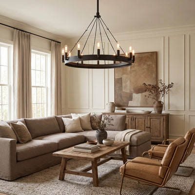 Cominv Round Chandelier 26", 38", 50", 63", 73"