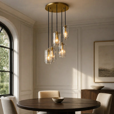 LACOURT GLASS CLUSTER CHANDELIER
