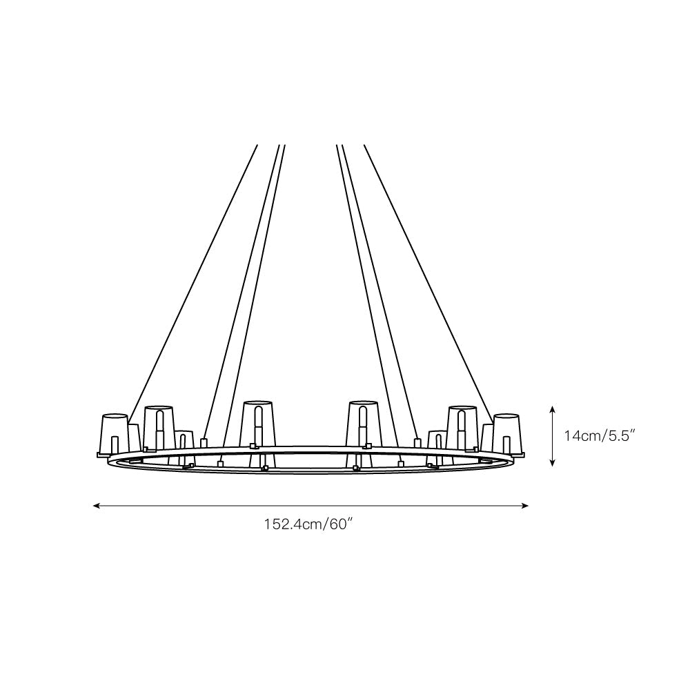 Puailace Round Chandelier