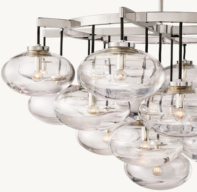 Babrette Clear Glass Round Chandelier