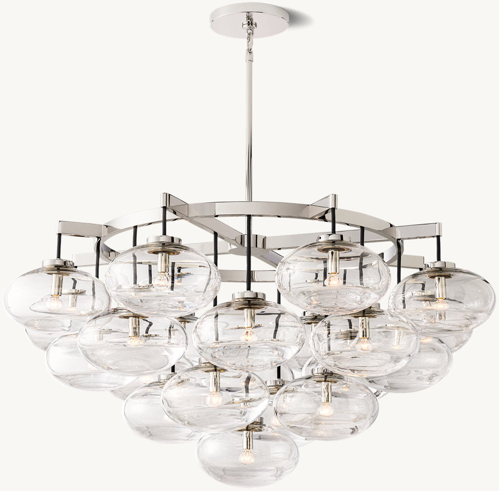 Babrette Clear Glass Round Chandelier