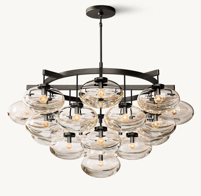 Babrette Clear Glass Round Chandelier