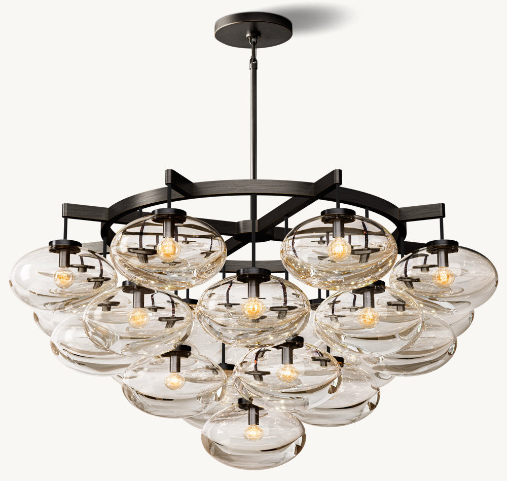 Babrette Clear Glass Round Chandelier