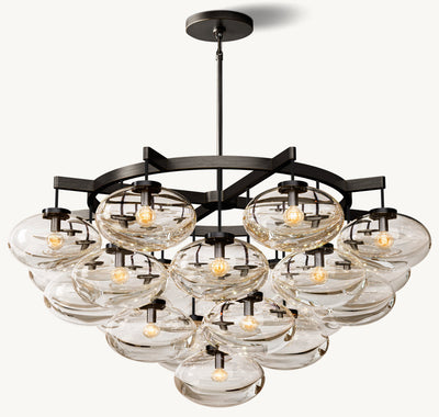 Babrette Clear Glass Round Chandelier
