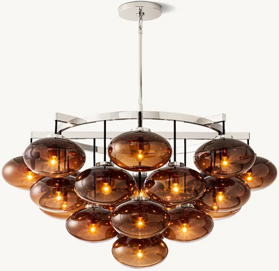 Babrette Clear Glass Round Chandelier