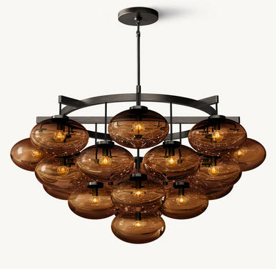 Babrette Clear Glass Round Chandelier