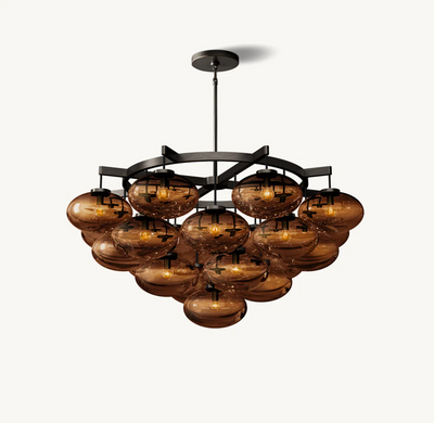 Babrette Clear Glass Round Chandelier