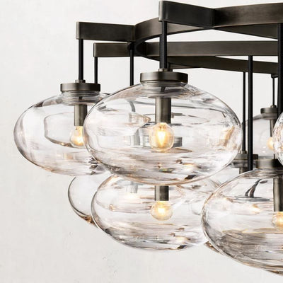 Babrette Clear Glass Round Chandelier