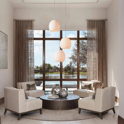Arican Round Alabaster Chandelier
