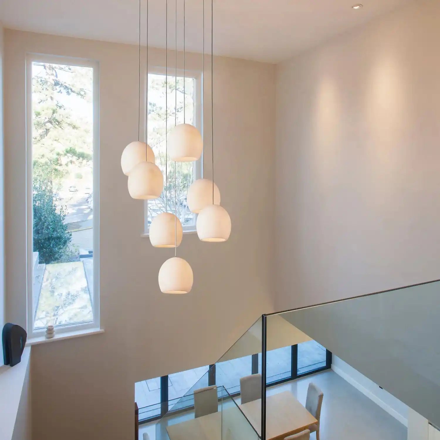 Arican Round Alabaster Chandelier