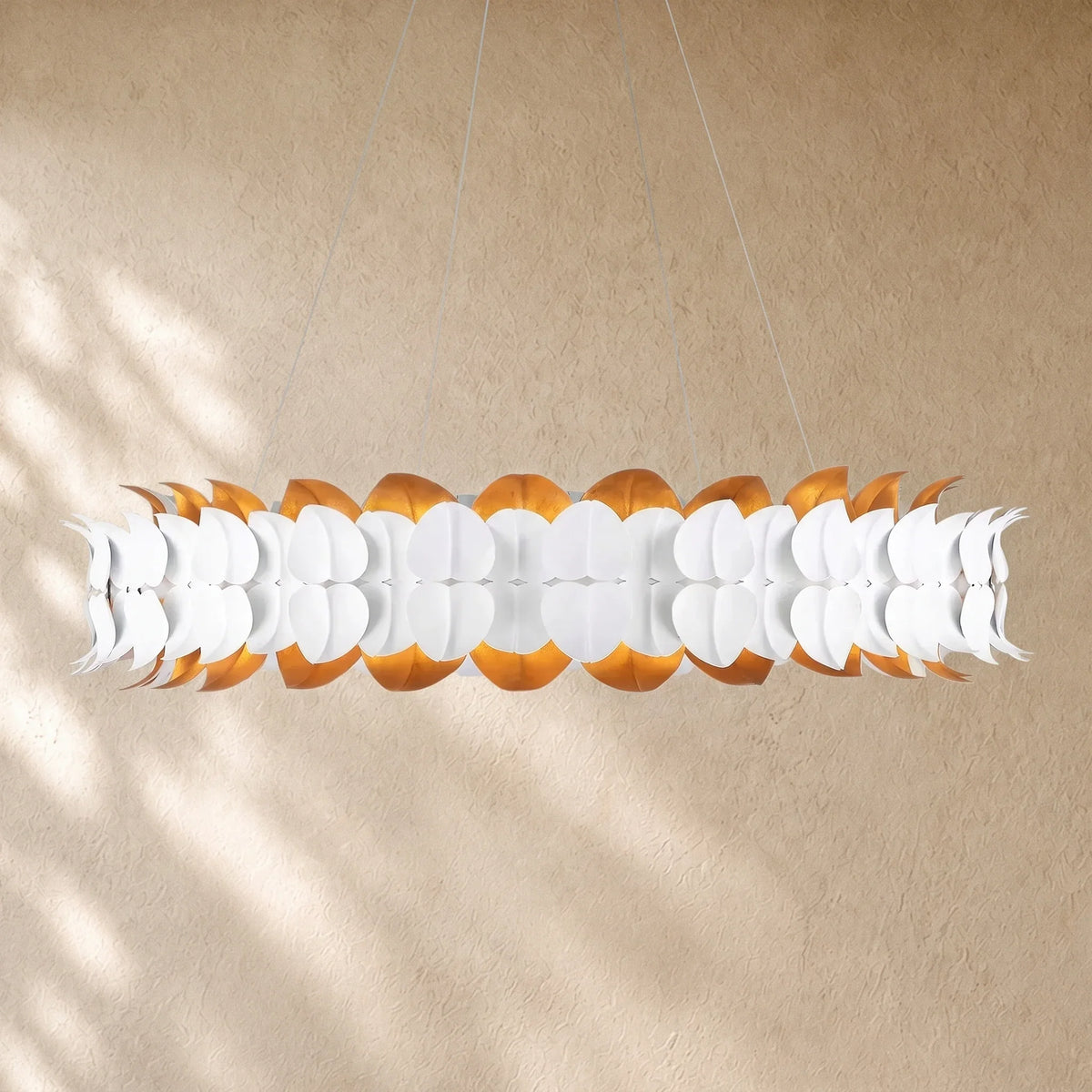 Darle Chandelier Sculpted Leaves 39"